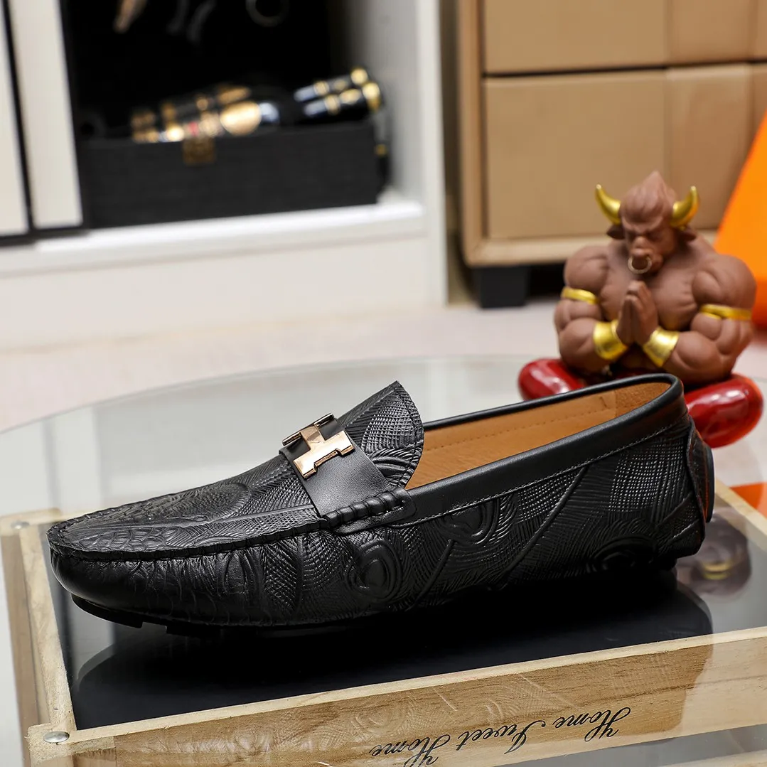 Men's shoes 💰360 🕷🕷【HERMES】The same style as Hermès counters🇨🇳Classic slip-on shoes 1:1 mold opening💯Original quality🍓Using imported first-layer cowhide🍅Pigskin lining🌶🌶Super high-end men's leather shoes🇨🇳Solid and stable Very special🍇 Color, optional! Code number 38-45……